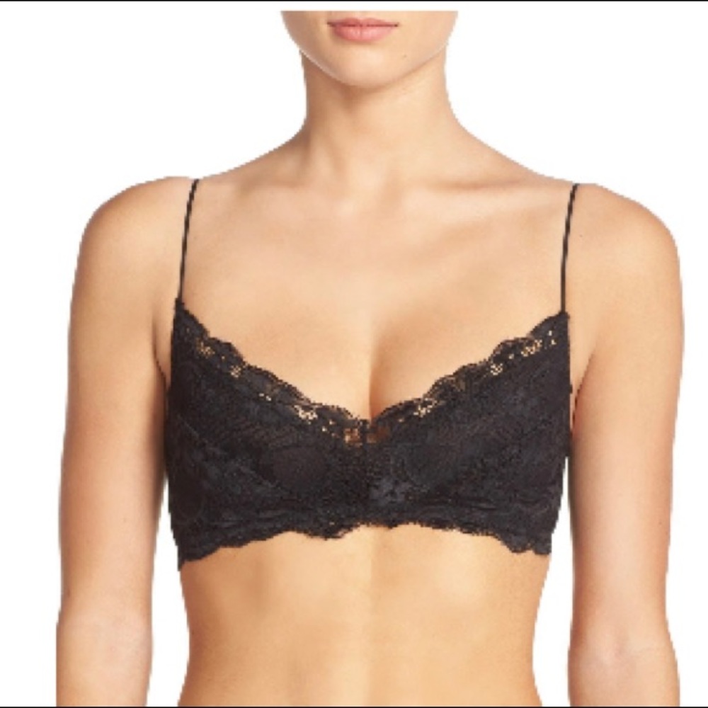 Lace bralettes (3 - black, navy and cream)